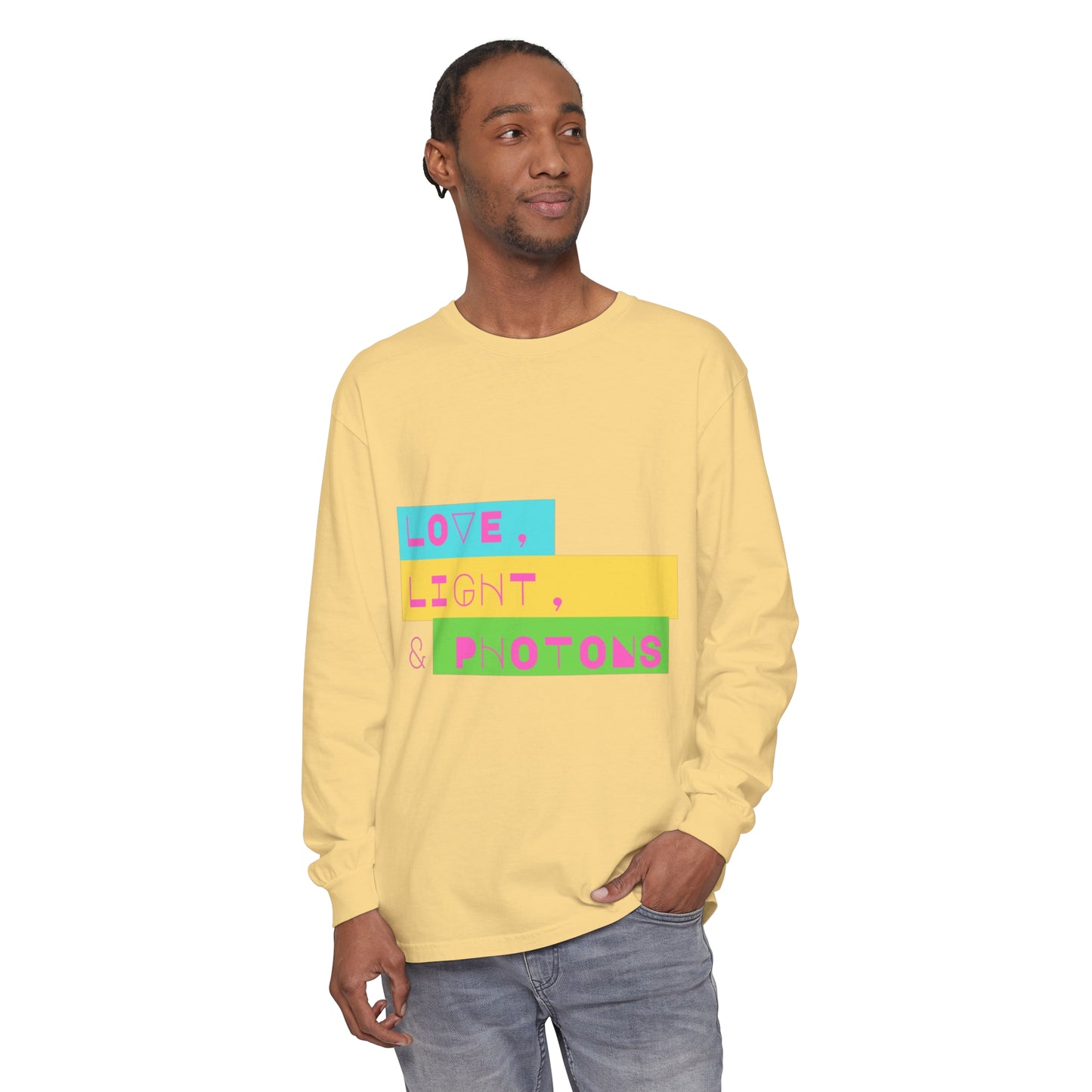 LOVE LIGHT & PHOTONS Unisex Garment-dyed Long Sleeve T-Shirt