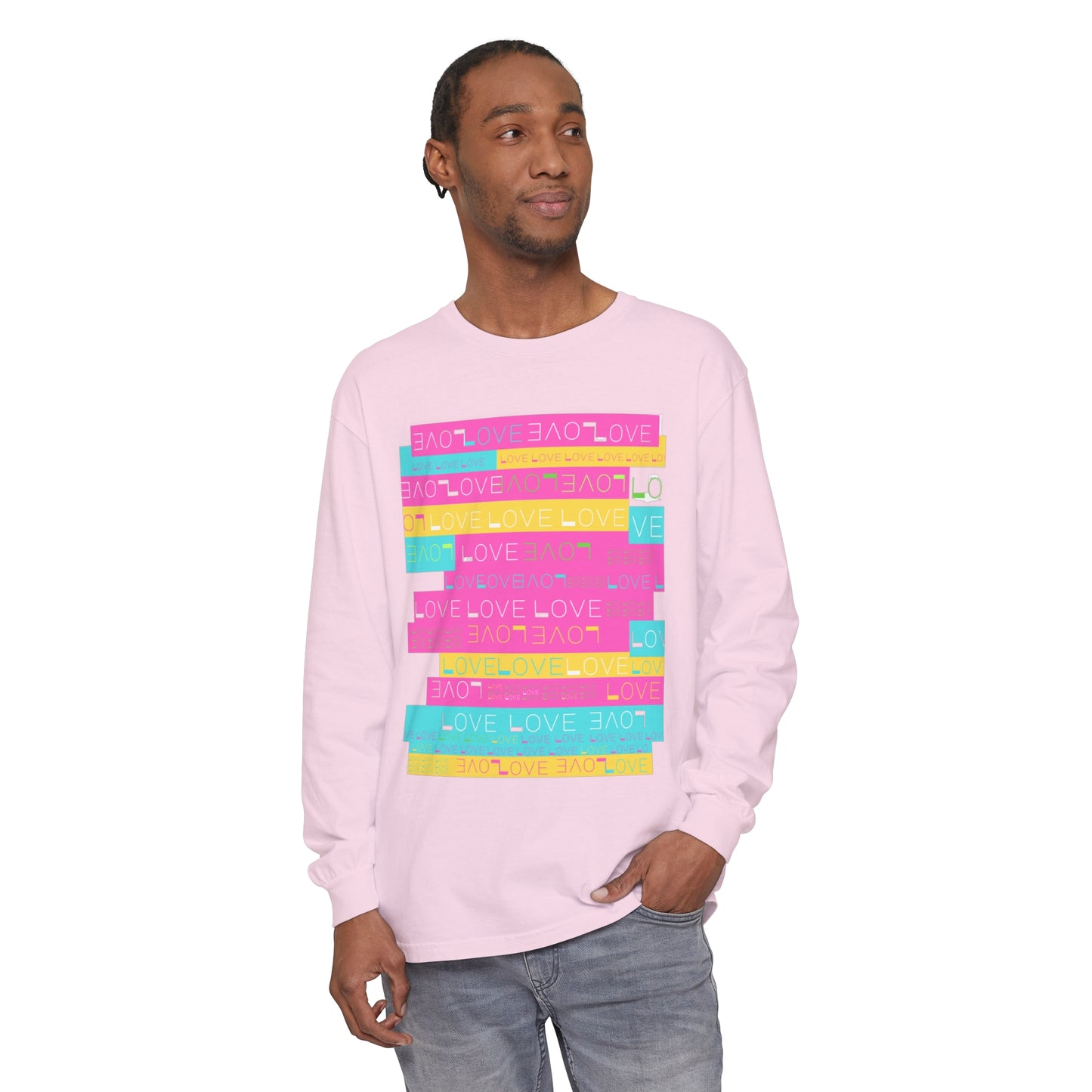 LOVE & LIGHT Unisex Garment-dyed Long Sleeve T-Shirt