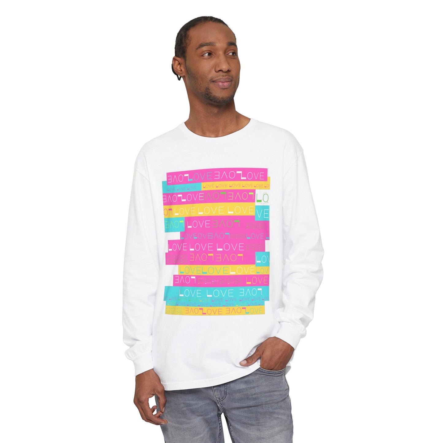 LOVE & LIGHT Unisex Garment-dyed Long Sleeve T-Shirt
