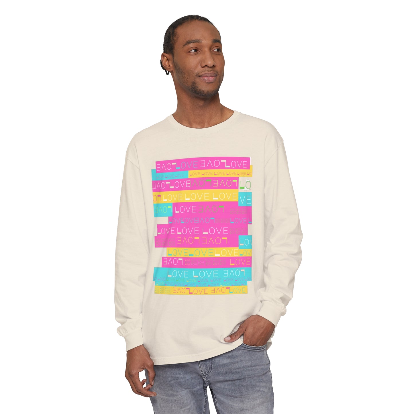 LOVE & LIGHT Unisex Garment-dyed Long Sleeve T-Shirt