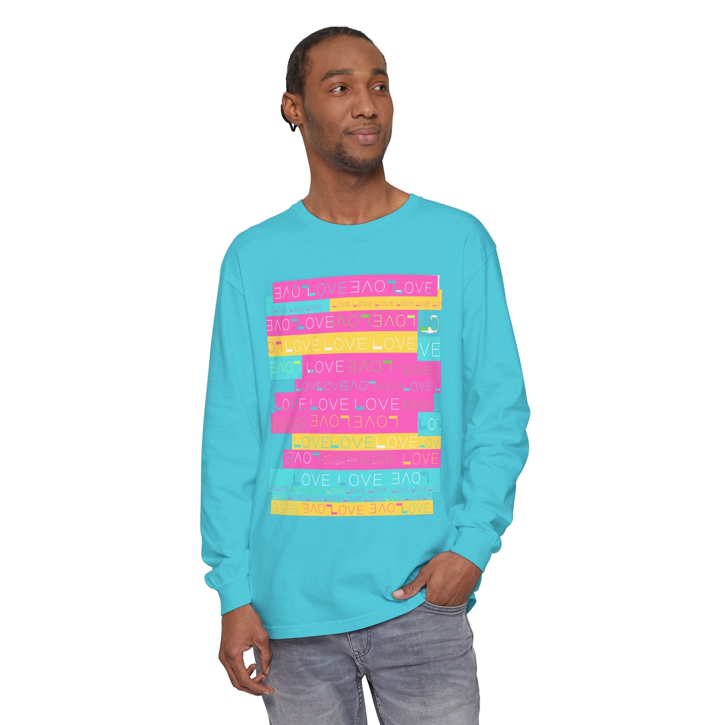 LOVE & LIGHT Unisex Garment-dyed Long Sleeve T-Shirt