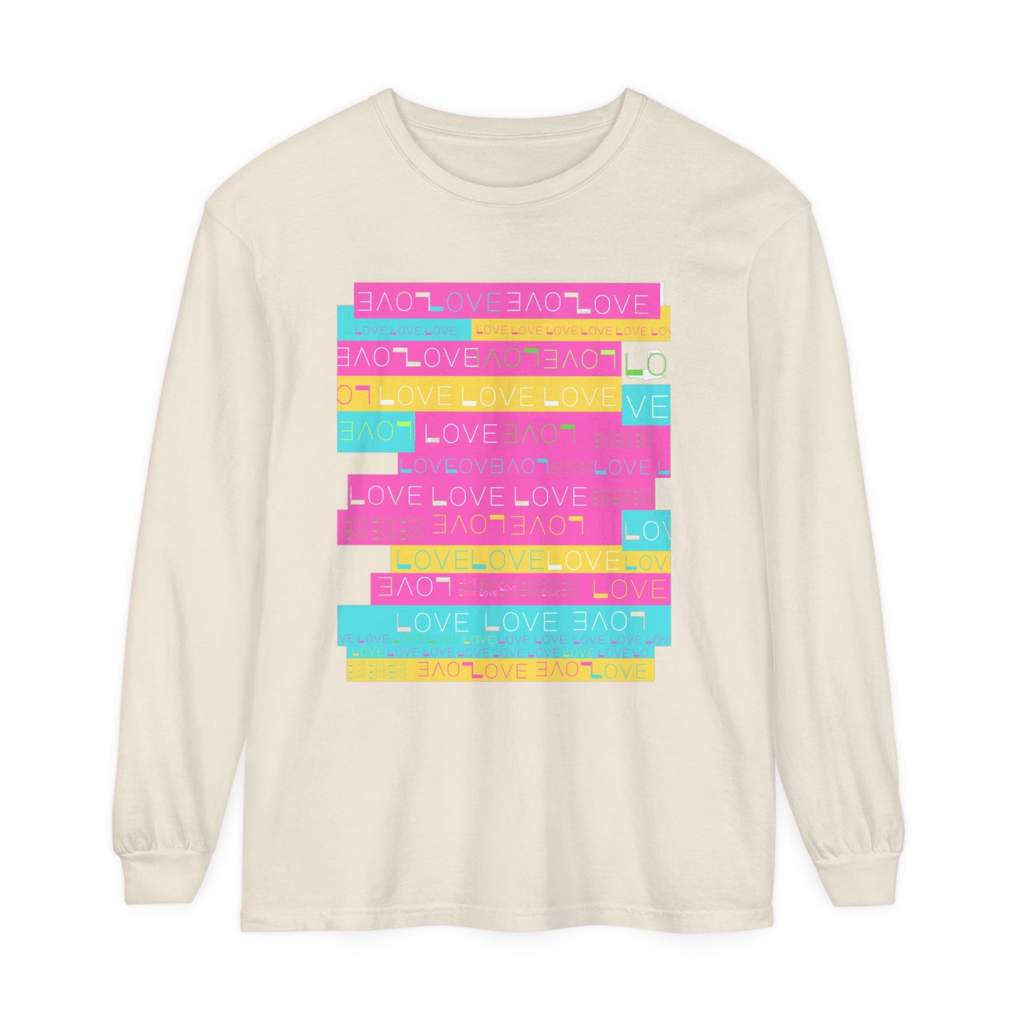 LOVE & LIGHT Unisex Garment-dyed Long Sleeve T-Shirt