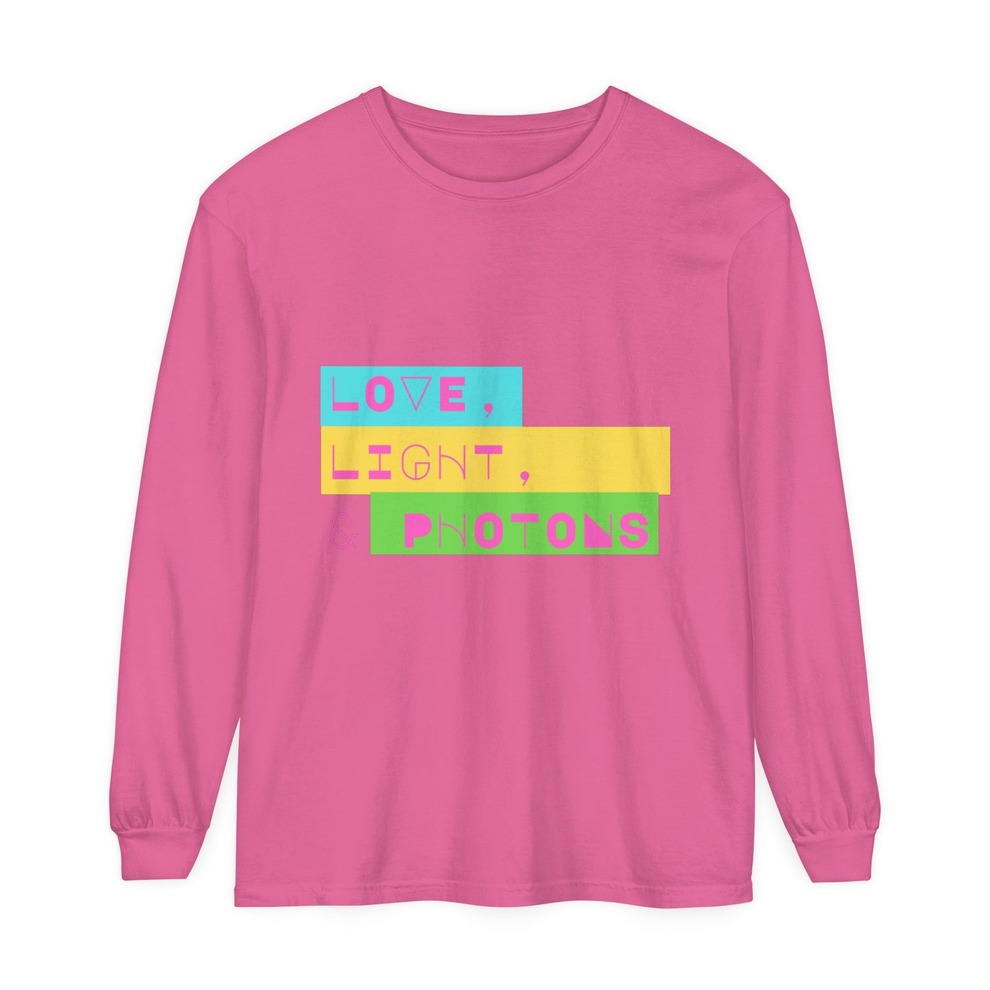 LOVE LIGHT & PHOTONS Unisex Garment-dyed Long Sleeve T-Shirt