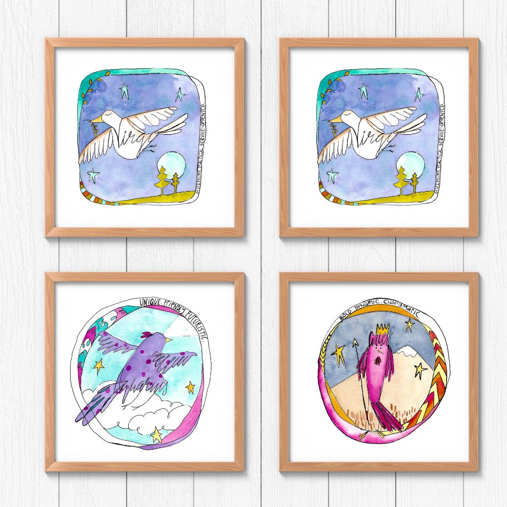 Family Zodiac Astro-Flock Art Prints Cancer