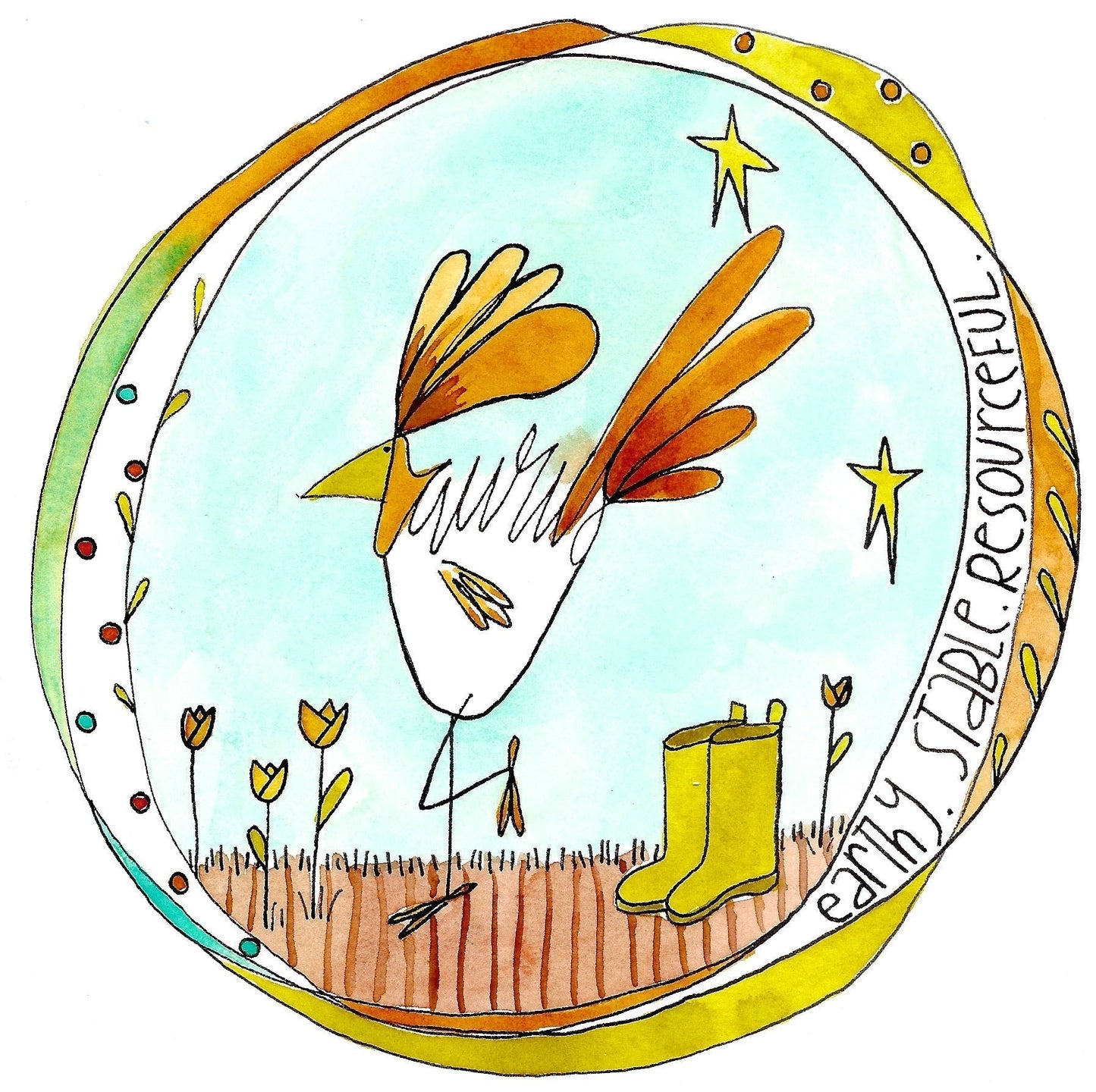 Family Zodiac Astro-Flock Art Prints Virgo