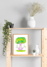 Load image into Gallery viewer, Heavily Meditated Meditating Tree Art Print