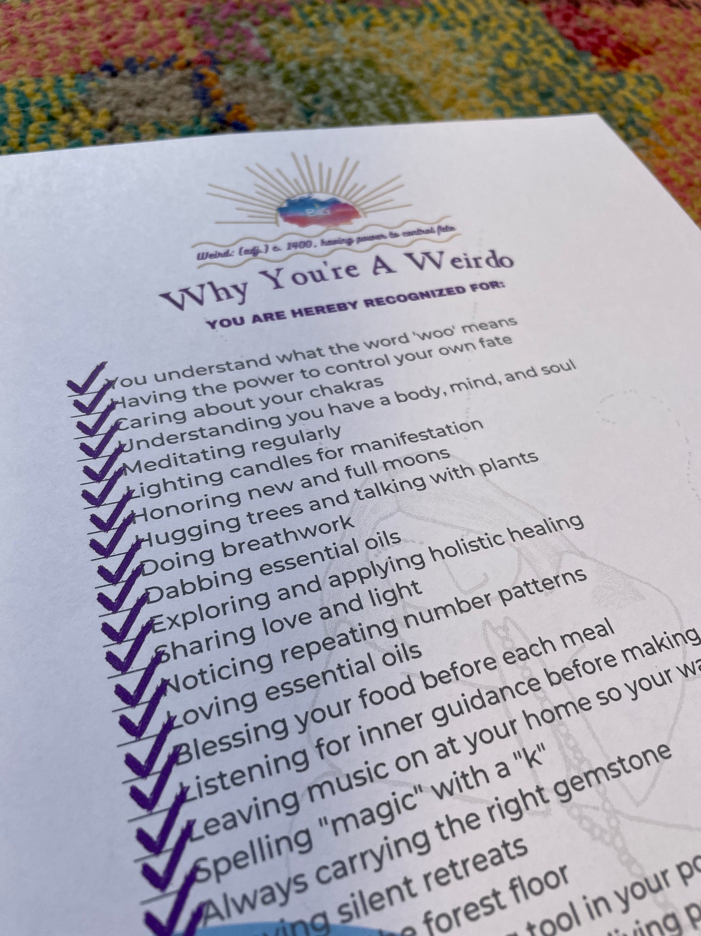 Official Weirdo Certification