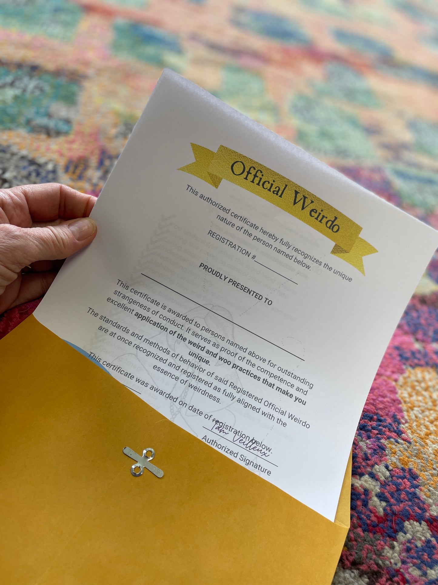 Official Weirdo Certification