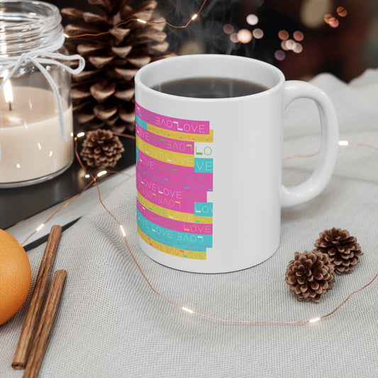 LOVE & LIGHT Ceramic Mug, 11oz