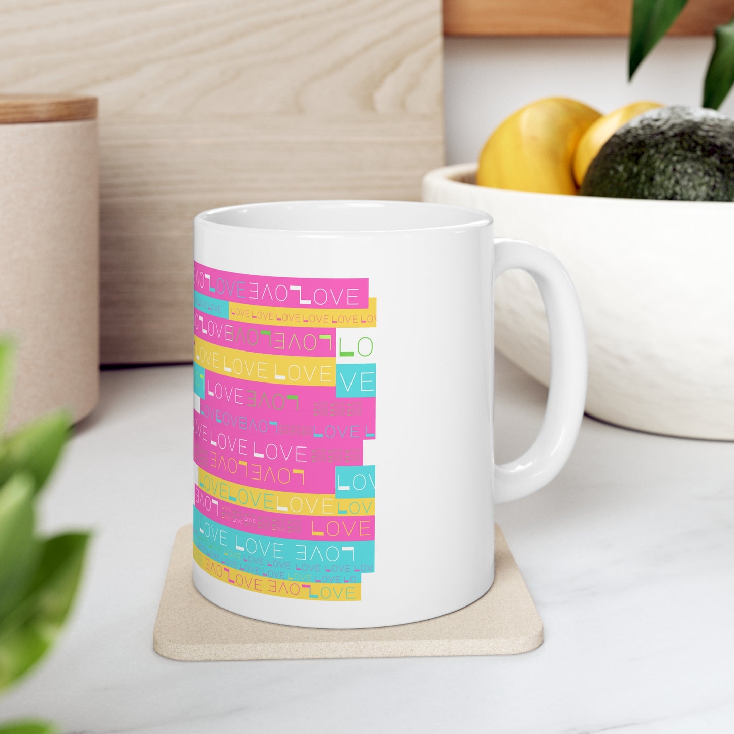 LOVE & LIGHT Ceramic Mug, 11oz