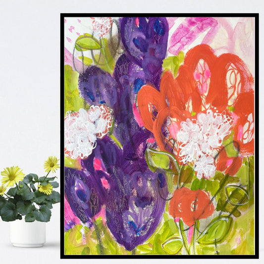 Blooming Out Loud, Original Acrylic Painting