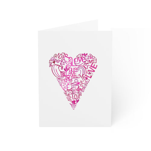Heart Art Greeting Cards (1, 10, 30, and 50pcs)