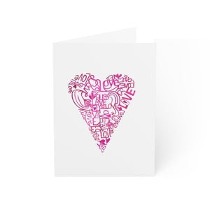Heart Art Greeting Cards (1, 10, 30, and 50pcs)