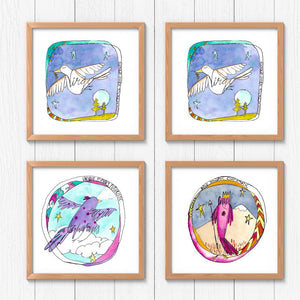 Family Zodiac Astro-Flock Art Prints Gemini