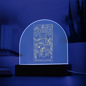 Everything Is Awesome Tarot Card Acrylic Dome Plaque