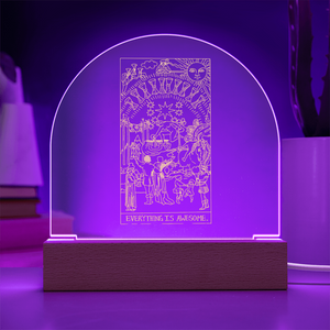 Everything Is Awesome Tarot Card Acrylic Dome Plaque