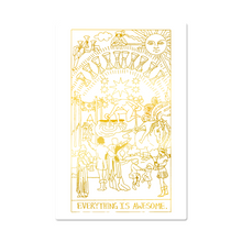 Load image into Gallery viewer, Everything Is Awesome Tarot Card Metal Wall Art Print