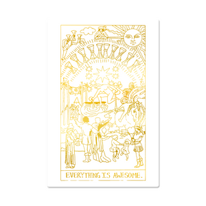 Everything Is Awesome Tarot Card Metal Wall Art Print