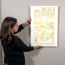 Load image into Gallery viewer, Everything Is Awesome Tarot Card Metal Wall Art Print