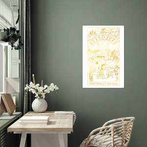 Everything Is Awesome Tarot Card Metal Wall Art Print