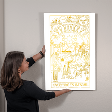 Load image into Gallery viewer, Everything Is Awesome Tarot Card Metal Wall Art Print