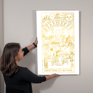 Everything Is Awesome Tarot Card Metal Wall Art Print
