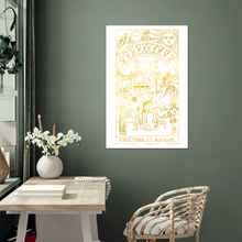 Load image into Gallery viewer, Everything Is Awesome Tarot Card Metal Wall Art Print