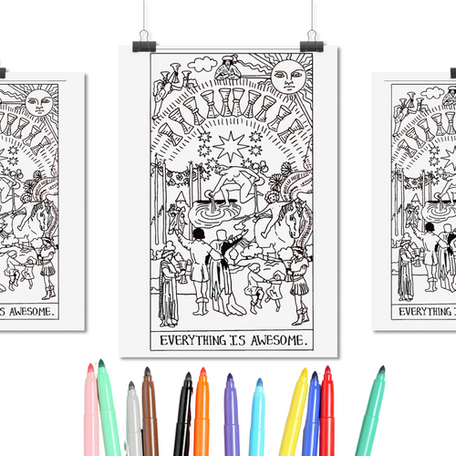 Everything is Awesome Color-Your-Own Poster