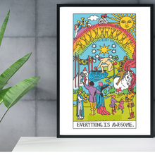 Load image into Gallery viewer, Everything Is Awesome Full Color Framed canvas