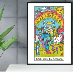 Everything Is Awesome Full Color Framed canvas