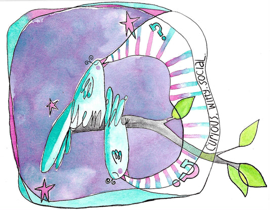 Family Zodiac Astro-Flock Art Prints Gemini