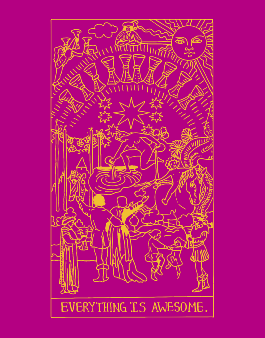 Everything Is Awesome Hot Pink Poster